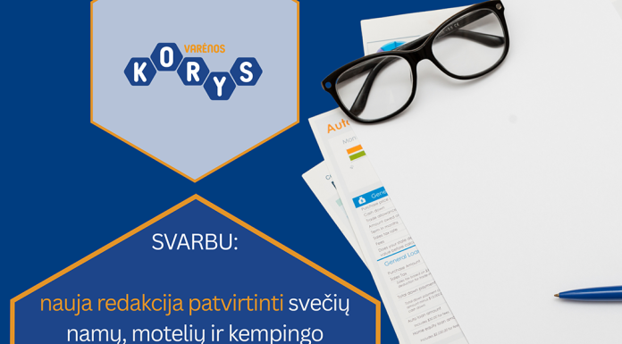 Svečių namų, motelių ir kempingo paslaugų teikėjai turėtų pasitikrinti paslaugų klasifikavimo reikalavimus ir galiojančius dokumentus