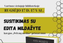 Edita Mildažytė atvyksta į Varėnos viešąją biblioteką