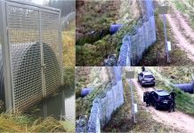 Metalo žirklėmis nešini migrantai iš Baltarusijos į Lietuvą brido pralaidos vamzdžiu