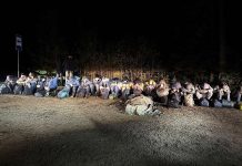 Į Lietuvą besibrovusius 35 migrantus pasieniečiai išgaudė sraigtasparniu ir su šunimis